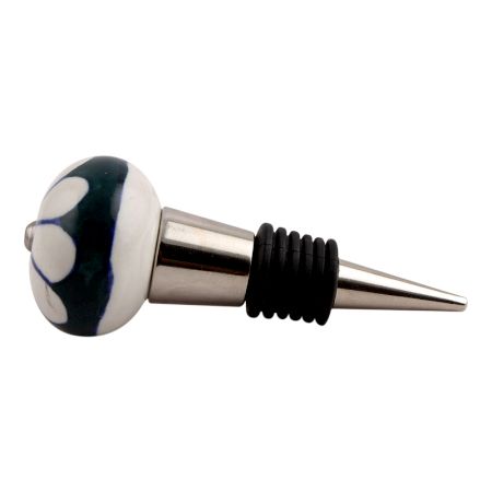 Stephanotis Ceramic Wine Stopper (Pack Of One Piece)